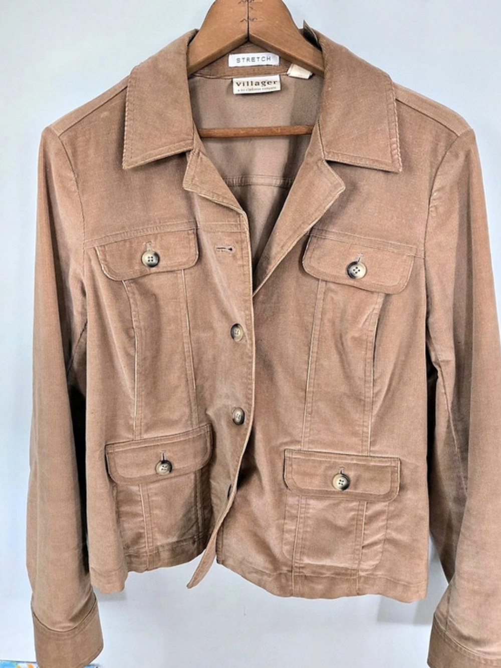 Liz Claiborne VIllager Utility Jacket in Brown Size 12 Like New